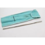 TIFFANY & CO. Stamped .925 STELRING SILVER Plain Drinking Straw (9g) Length - 19.2cm In previously