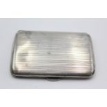 Antique Hallmarked 1910 Chester STERLING SILVER Asprey & Co Cigarette Case (68g) Dimensions - 6.