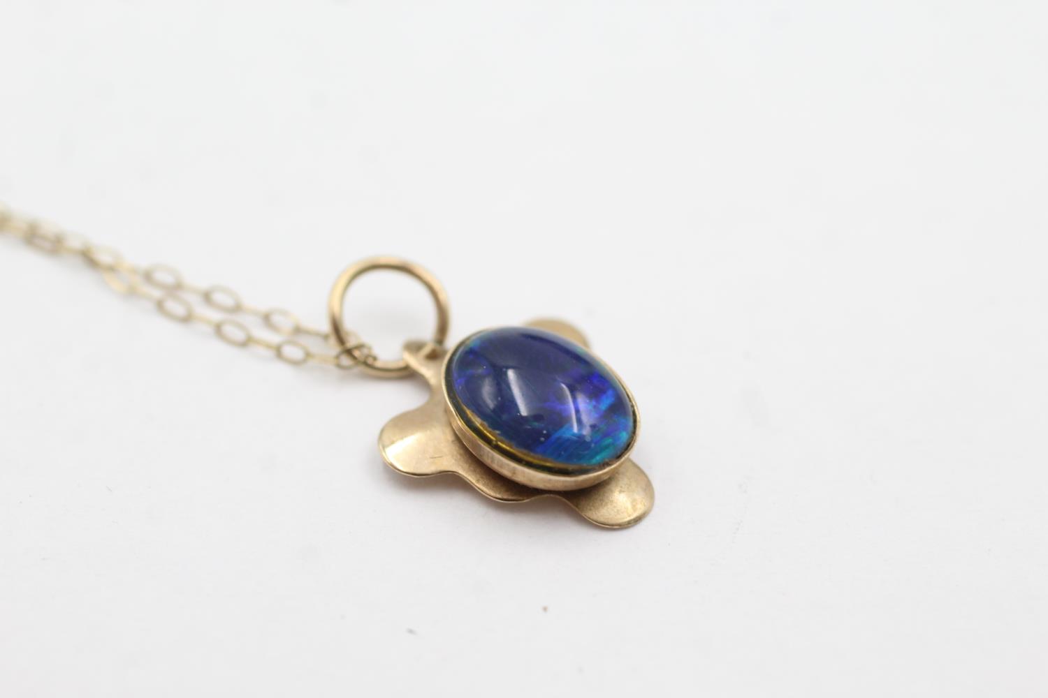 9ct gold opal pendant necklace (1.3g) - Bild 2 aus 4