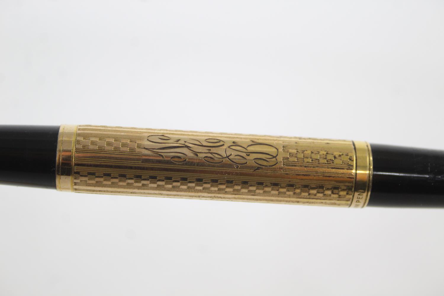 Vintage WATERMAN Ideal Rolled Gold FOUNTAIN PEN w/ 14ct Gold Nib WRITING Boxed Vintage WATERMAN - Image 6 of 12