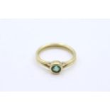 18ct gold tourmaline solitaire ring (3.6g) Size N