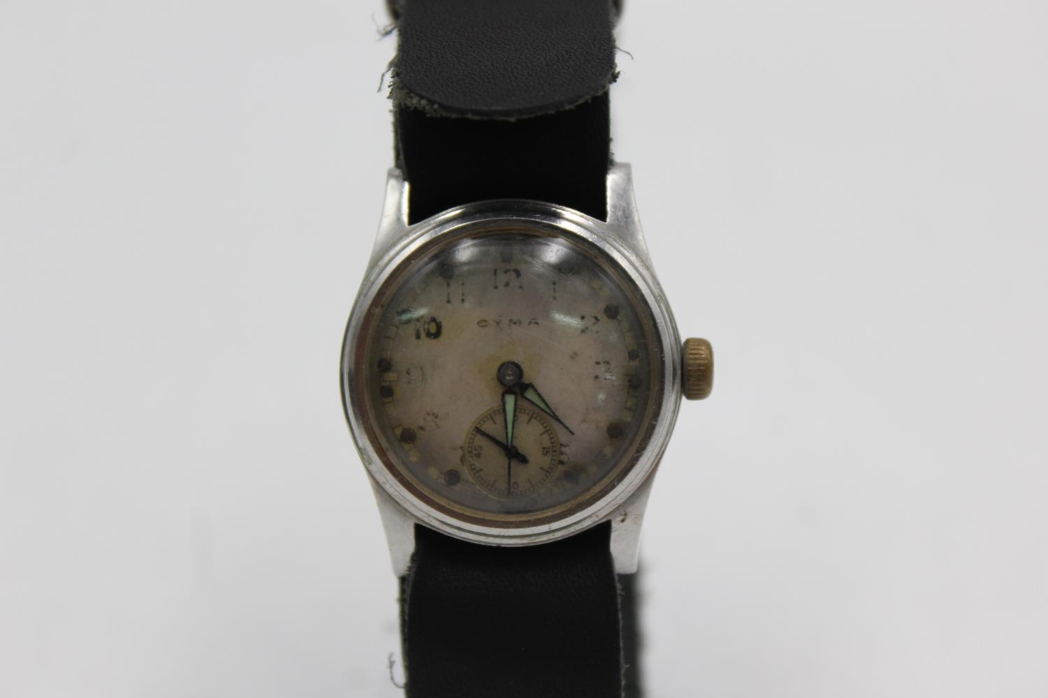 Vintage Gents CYMA A.T.P Military Issued WRISTWATCH Hand-Wind WORKING Vintage Gents CYMA A.T.P. - Bild 2 aus 4