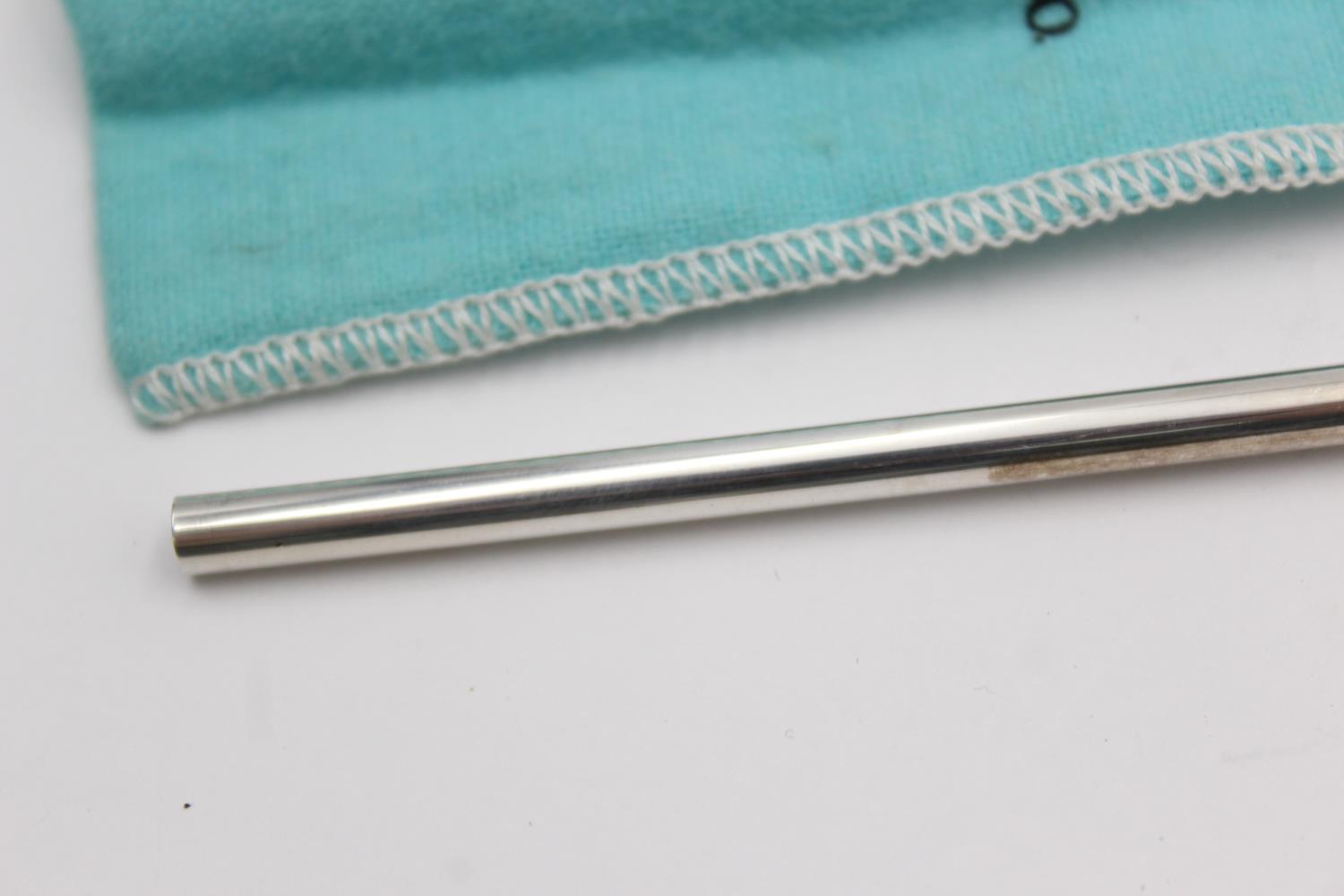 TIFFANY & CO. Stamped .925 STELRING SILVER Plain Drinking Straw (9g) Length - 19.2cm In previously - Bild 2 aus 4