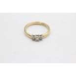 18ct gold diamond trilogy ring (3.5g) Size R