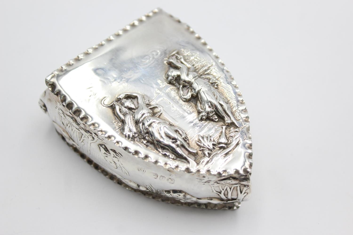 Antique Victorian Hallmarked 1898 Birmingham STERLING SILVER Snuff Box (60g) Maker - Thomas Hayes