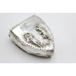 Antique Victorian Hallmarked 1898 Birmingham STERLING SILVER Snuff Box (60g) Maker - Thomas Hayes