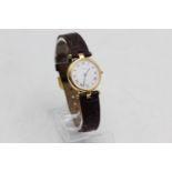 Ladies CARTIER 18ct GOLD WRISTWATCH HEAD Quartz On Original Strap CARTIER 18ct GOLD WRISTWATCH