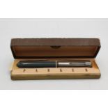 Vintage PARKER 51 Grey FOUNTAIN PEN w/ Brushed Steel Cap WRITING Boxed Vintage PARKER 51 Grey