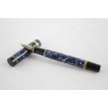 PARKER Duofold Special Navy Lacquer FOUNTAIN PEN w/ 18ct Gold Nib WRITING PARKER Duofold Special