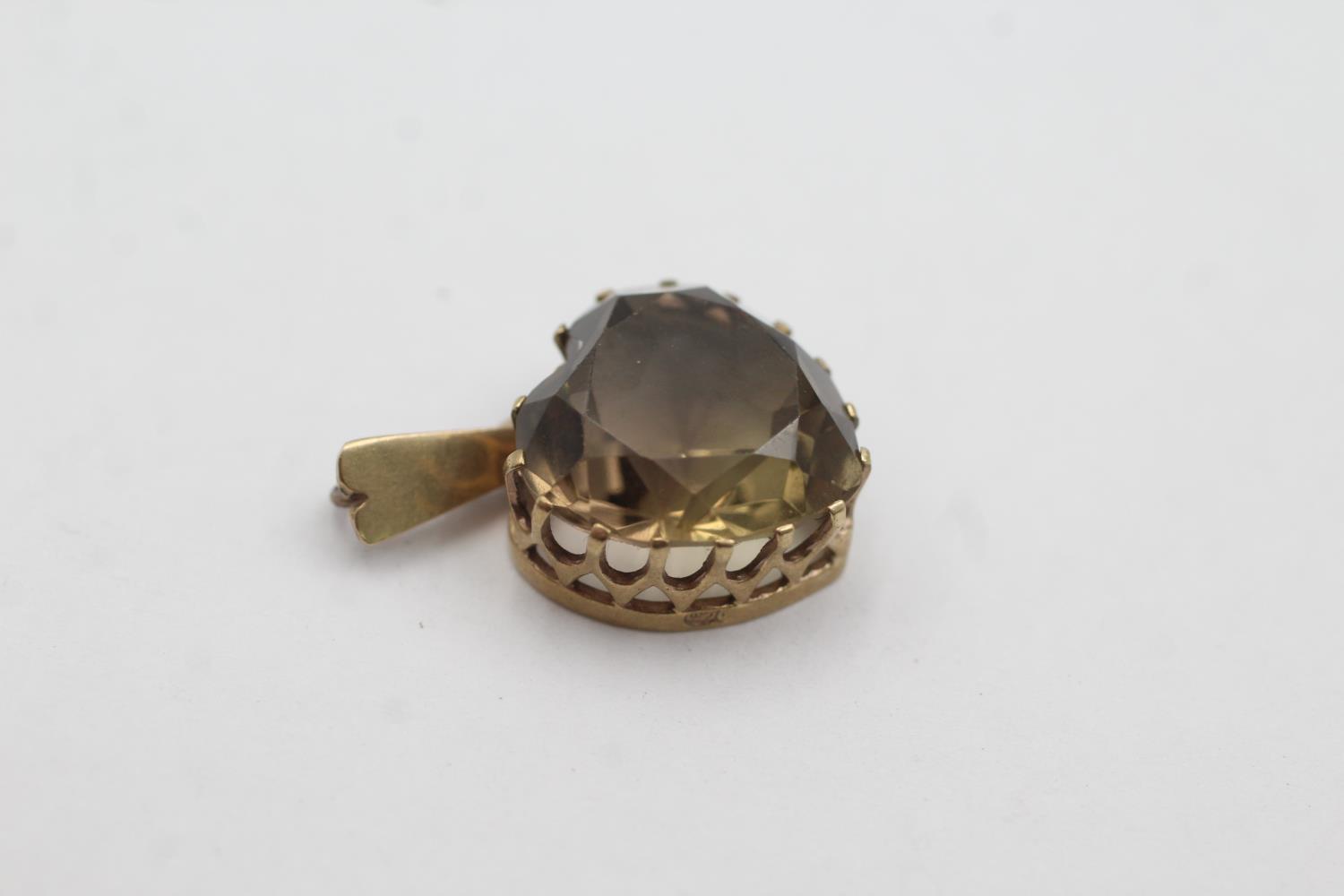 9ct gold smoky quartz pendant (3.8g) - Bild 3 aus 4