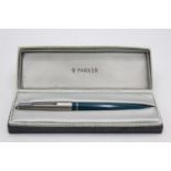 Vintage PARKER 51 Teal FOUNTAIN PEN w/ Brushed Steel Cap WRITING Boxed Vintage PARKER 51 Teal