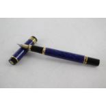 WATERMAN Ideal Navy Lacquer FOUNTAIN PEN w/ 18ct Gold Nib WRITING WATERMAN Ideal Navy Lacquer