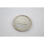 Vintage 1995 TIFFANY & CO. London STERLING SILVER Head / Tails Token / Coin 11g Diameter - 3cm In