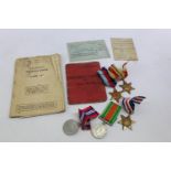 WW2 Medal Group w/ Original Paperwork Inc A.B64, Release Book, Named Medals Etc Inc Medals To SGT