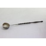 Antique / Vintage .925 STERLING SILVER Toddy Ladle w/ Wooden Handle (43g) Length - 39.5cm XRF TESTED