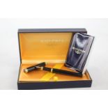 WATERMAN Ideal Black Lacquer FOUNTAIN PEN w/ 18ct Gold Nib WRITING Boxed WATERMAN Ideal Black
