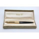 Vintage PARKER 51 Black FOUNTAIN PEN w/ Rolled Gold Cap WRITING Boxed Vintage PARKER 51 Black