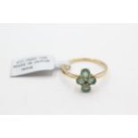 9ct gold emerald tggc ring (2.1g) Size U