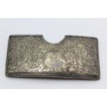 Antique Victorian 1897 Birmingham STERLING SILVER Curved Calling Card Case (27g) Maker -