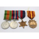 4 x WW2 Medals Inc Mounted Group, Original Dunkirk Medal Etc In vintage condition Signs of use & age