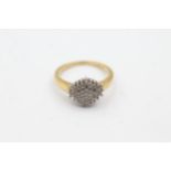 18ct gold diamond cluster ring (4g) Size K