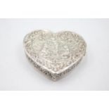 Antique Hallmarked 1881 London STERLING SILVER Heart Shaped Trinket Dish (47g) Maker - Edwin Thomson