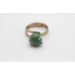 9ct gold amazonite ring (3.5g) Size M