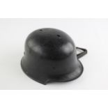 WW2 GERMAN Police / Fireman's Helmet w/ Liner, Name Inside Reading Hel Fleck In vintage condition