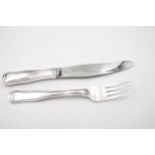 Vintage Stamped .925 STERLING SILVER Georg Jensen Knife & Fork Set (109g) Approx Length - 20.5cm