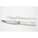 Vintage Stamped .925 STERLING SILVER Georg Jensen Knife & Fork Set (129g) Approx Length - 20.5cm