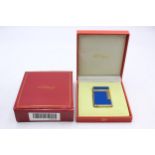 S.T DUPONT Stylo Plume L2 Gold Plate & Navy Lacquer Cigarette LIGHTER (142g) w/ Original Box I4A3L80