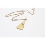 10ct gold illuminati pyramid pendant on chain (3.3g)