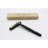 Vintage CONWAY STEWART 388 Black FOUNTAIN PEN w/ 14ct Gold Nib WRITING Boxed Vintage CONWAY STEWART