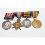 GV / WW1 Mounted Medal Group Named Inc 1914-15 Star To K.10227 H.Clark STO.I R.N In vintage conditi