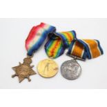 WW1 1914-15 Star Trio w/ Ribbons To S-1770 PTE J Smith - Seaforth Highlanders In vintage condition