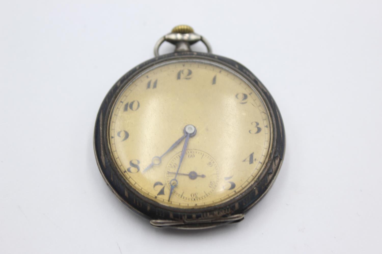 Vintage Gents ORTA 800 SILVER Cased Open Face POCKET WATCH Hand-Wind WORKING 63g Vintage Gents 'ORT