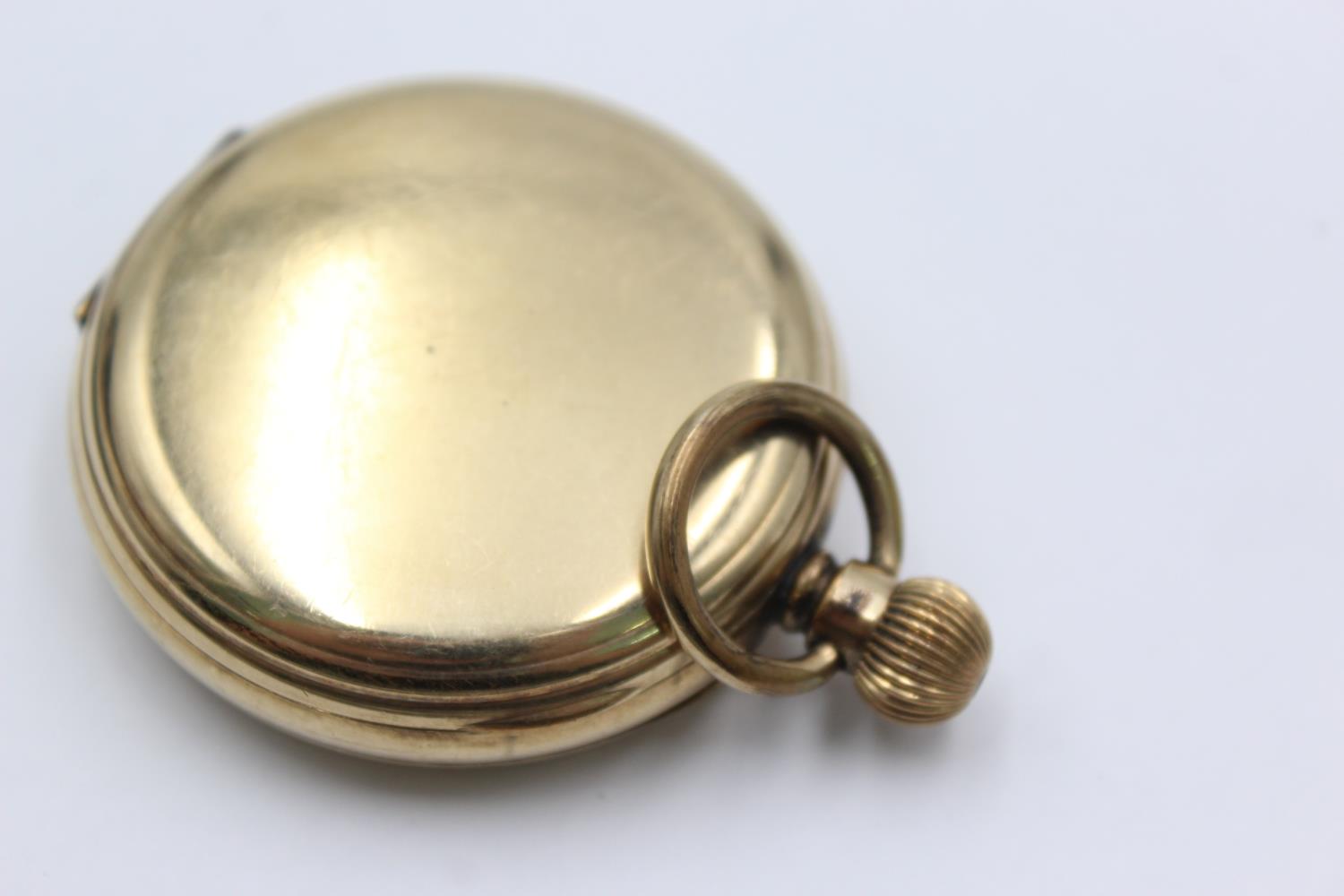 Thos Russell & Son Liverpool gents vintage rolled gold open face pocket watch handwind. Working - Image 4 of 4
