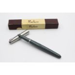 Vintage PARKER 51 Grey FOUNTAIN PEN w/ Brushed Steel Cap WRITING Boxed Vintage PARKER 51 Grey FOUNT