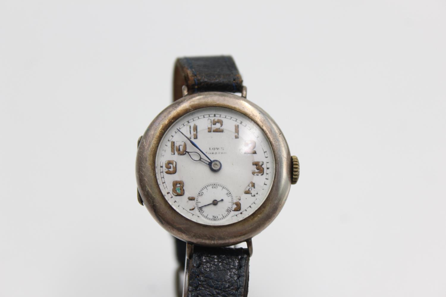 Vintage Gents Trench Style .925 SILVER WRISTWATCH HEAD Hand-Wind WORKING Vintage Gents Trench Styl - Image 2 of 4