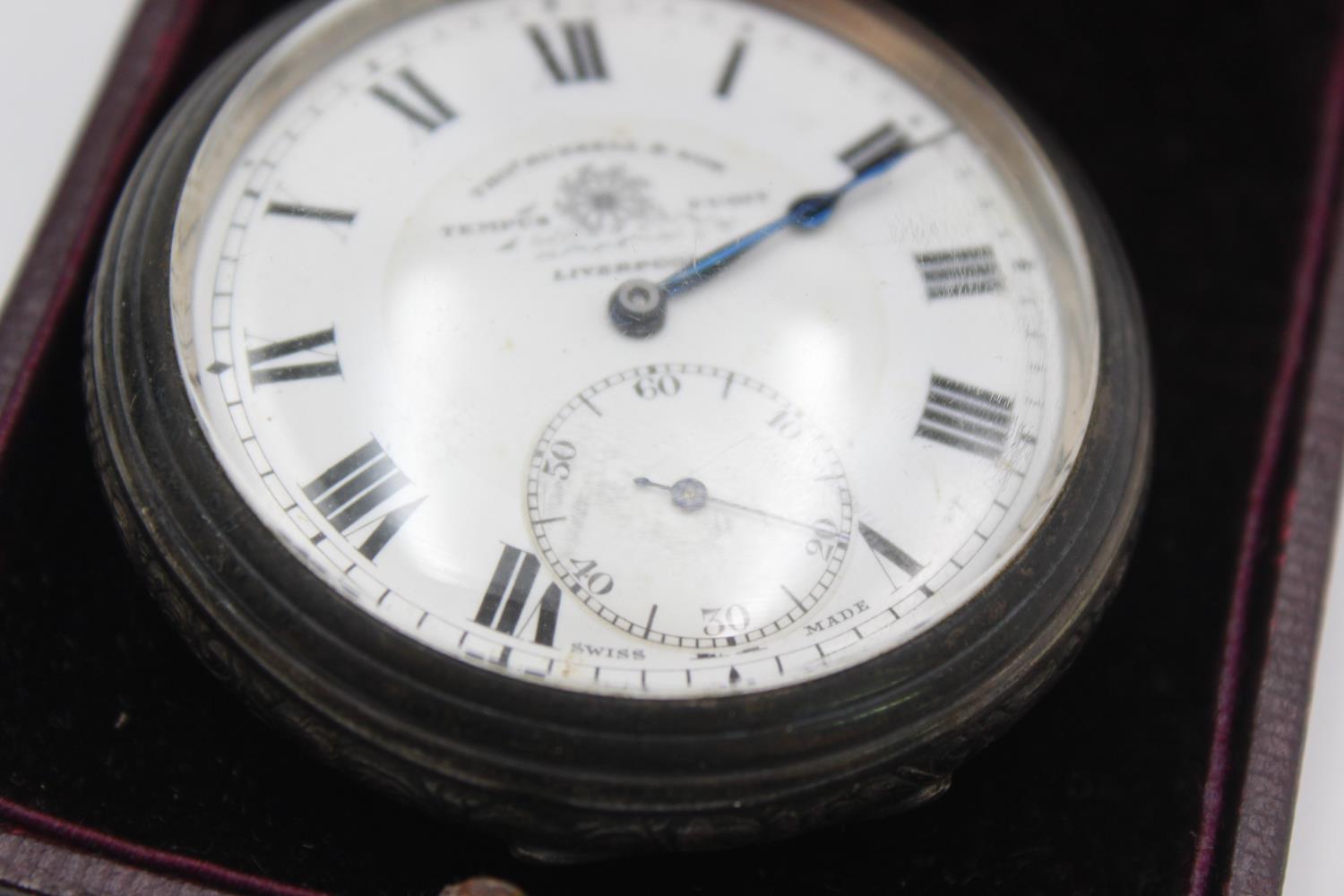 Vintage Gents Thos Russel & Son Silver Plated POCKET WATCH Hand-Wind (110g) Vintage Gents Thos Russ - Image 3 of 5