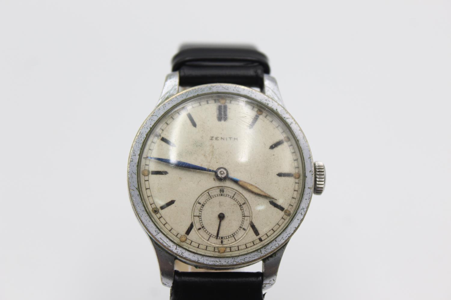 Vintage Gents ZENITH Military Style WRISTWATCH Hand-Wind WORKING Vintage Gents ZENITH Military Sty - Image 2 of 4