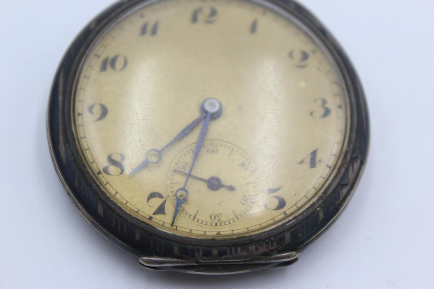 Vintage Gents ORTA 800 SILVER Cased Open Face POCKET WATCH Hand-Wind WORKING 63g Vintage Gents 'ORT - Image 3 of 4
