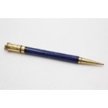Vintage PARKER Duofold Blue Propelling PENCIL w/ Rolled Gold Detail WRITING In vintage condition S