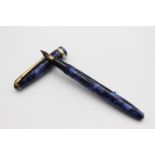 Vintage CONWAY STEWART 85L Navy FOUNTAIN PEN w/ 14ct Gold Nib WRITING Vintage CONWAY STEWART 85L Na