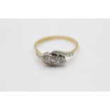 18ct gold and platinum diamond trilogy ring (3g) Size Q