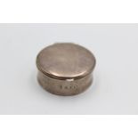 2001 TIFFANY & CO. Stamped .925 Sterling Silver Pill / Trinket Box (23g) Diameter - 4cm In