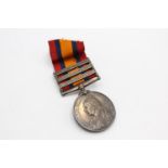 BOER WAR Q.S.A 3 Bar Medal w/ South Africa OI, T.Val, C.Colony Clasp Named To 5397 PTE J.T