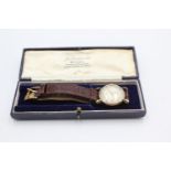 Vintage Gents J. W. BENSON 9ct GOLD Cased WRISTWATCH Hand-Wind WORKING Boxed Vintage Gents J. W.