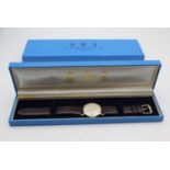 Gents GARRARD 9ct Gold Cased Dress Style WRISTWATCH Quartz WORKING Boxed Gents GARRARD 9ct Gold