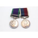 ER.II R.A.F Mounted Medal Pair Inc C.S.M Malaym Peninsular, Long Service To V.4033033 Chief Tech D.J